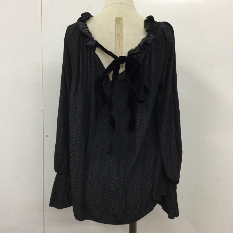 ジルスチュアート JILLSTUART カットソー 長袖 092-7210024 S 刺繍 紺 / ネイビー /  レディース USED 古着 中古 10104030