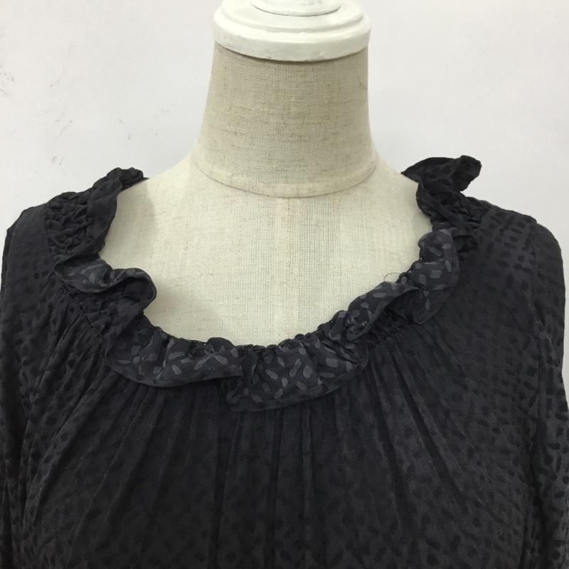 ジルスチュアート JILLSTUART カットソー 長袖 092-7210024 S 刺繍 紺 / ネイビー /  レディース USED 古着 中古 10104030
