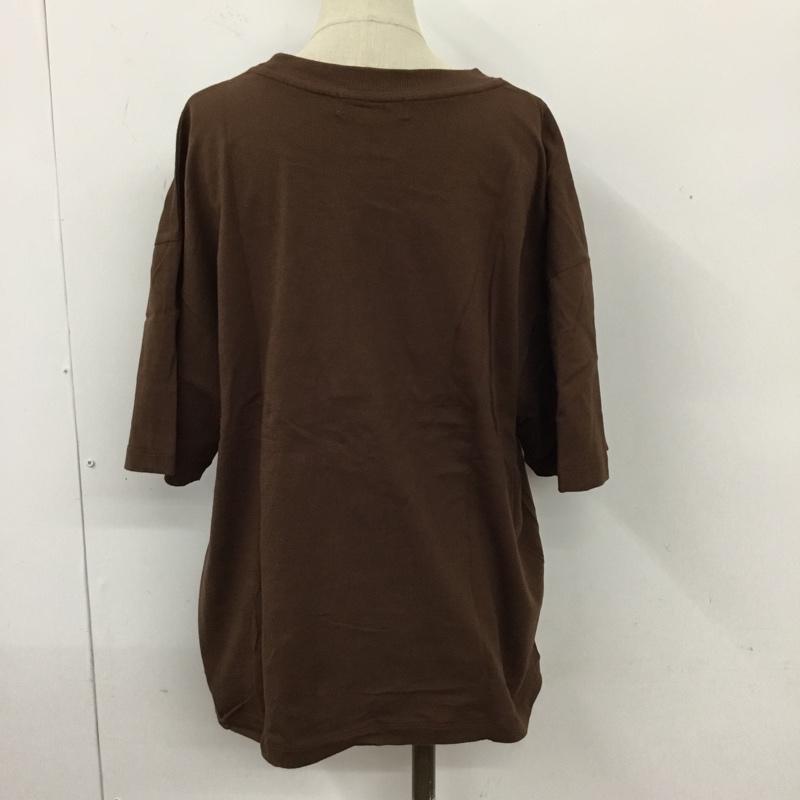 サニーレーベル Sonny Label Tシャツ 半袖 LA05-21T021 フロッキーロゴルーズTシャツ FREE ロゴ、文字 茶 / ブラウン / レディース USED 古着 中古 10104031