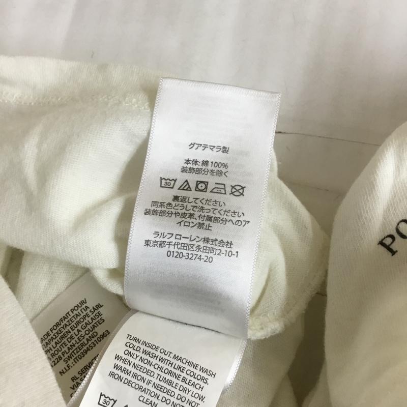 ポロラルフローレン POLO RALPH LAUREN Tシャツ 半袖 ハート ロゴ L 刺繍 白 / ホワイト / ガールズ USED 古着 中古 10104035