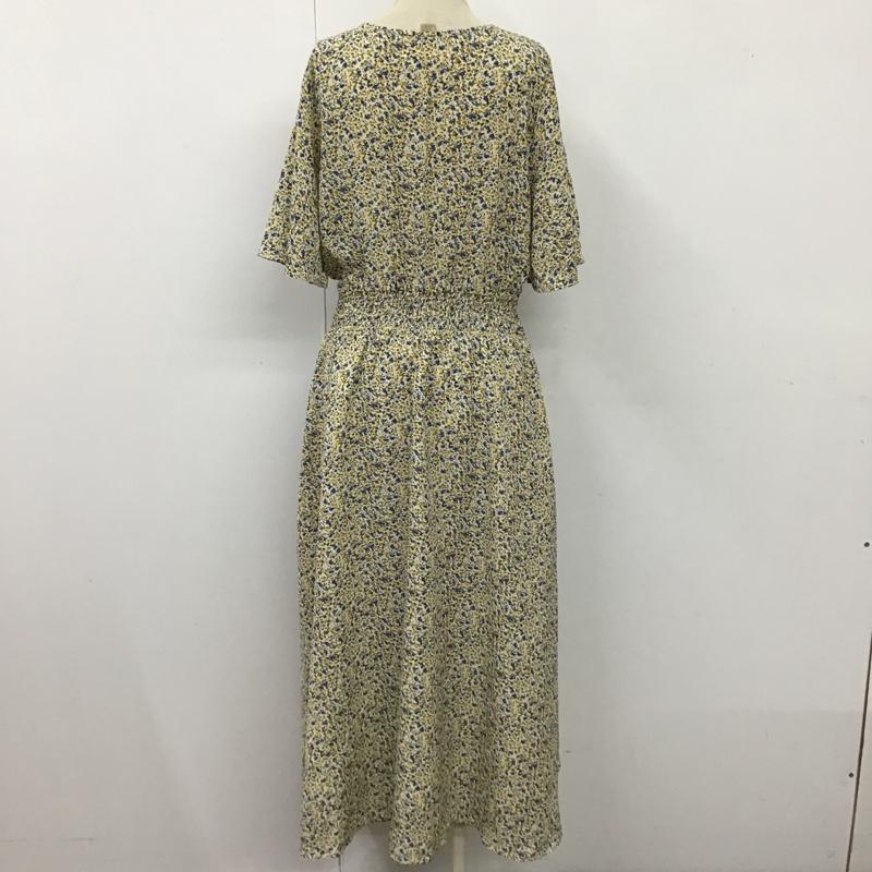 チャオパニック CIAOPANIC ワンピース ロングスカート 142526 Vネック 半袖 前開き FREE 花柄 マルチカラー / マルチカラー / レディース USED 古着 中古 10104042