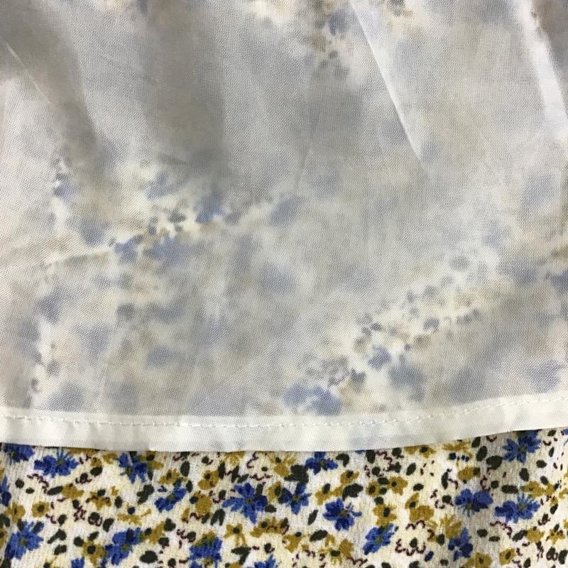 チャオパニック CIAOPANIC ワンピース ロングスカート 142526 Vネック 半袖 前開き FREE 花柄 マルチカラー / マルチカラー / レディース USED 古着 中古 10104042