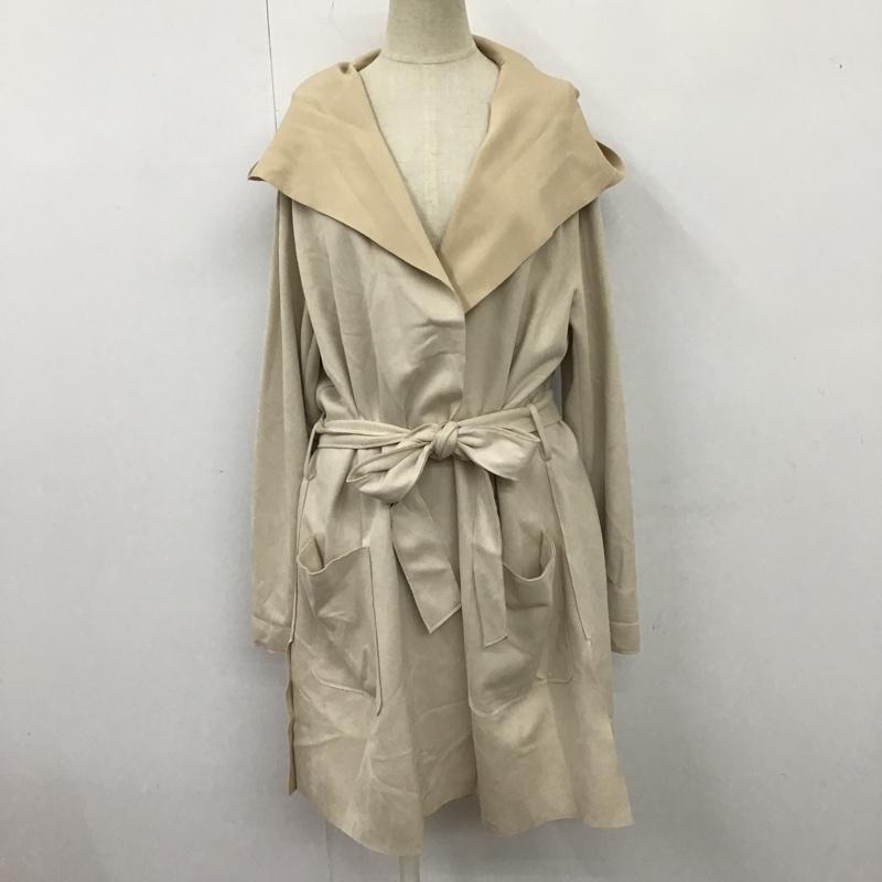 ザラ ZARA カーディガン 長袖 3046 020 710 フェイクスウェードジャケット L 無地 ベージュ / ベージュ / レディース USED 古着 中古 10104043