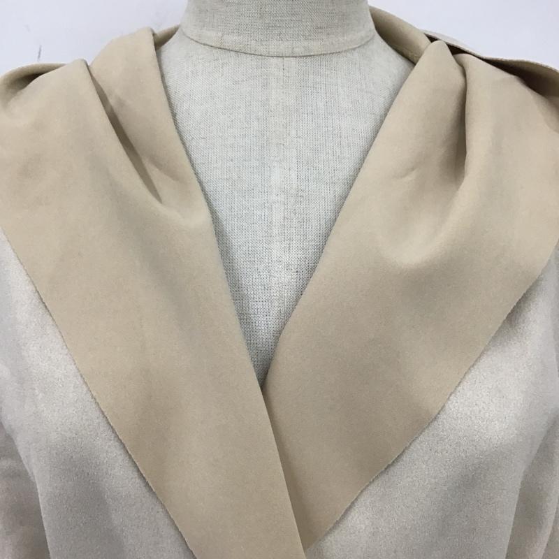 ザラ ZARA カーディガン 長袖 3046 020 710 フェイクスウェードジャケット L 無地 ベージュ / ベージュ / レディース USED 古着 中古 10104043