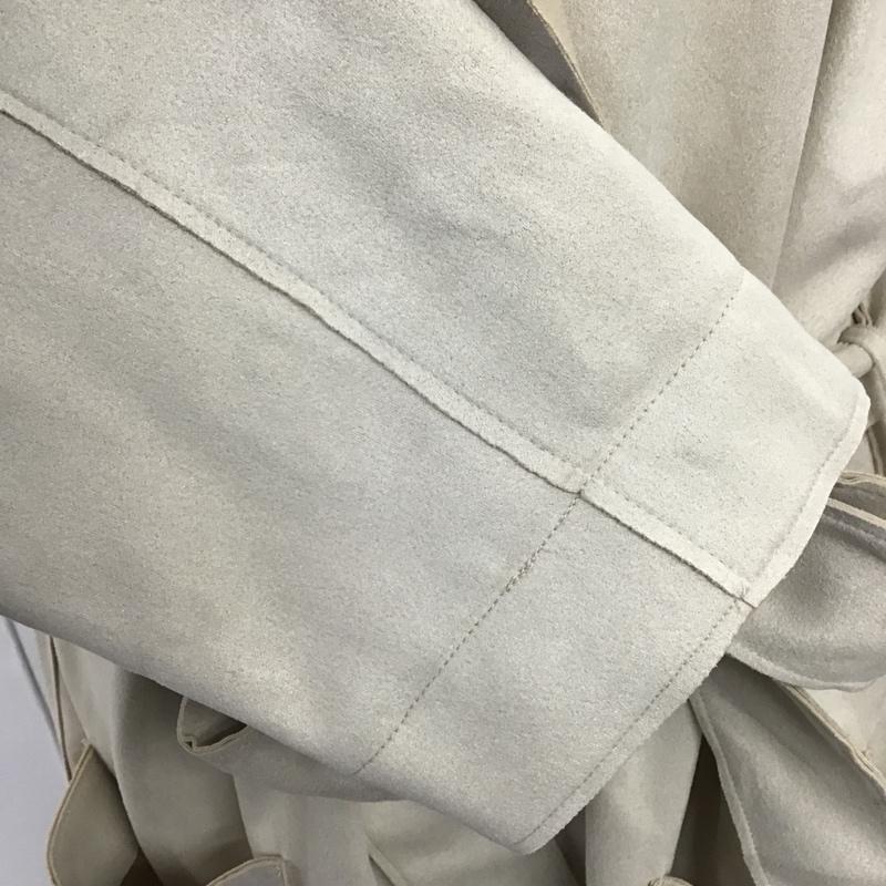 ザラ ZARA カーディガン 長袖 3046 020 710 フェイクスウェードジャケット L 無地 ベージュ / ベージュ / レディース USED 古着 中古 10104043