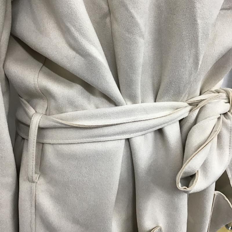ザラ ZARA カーディガン 長袖 3046 020 710 フェイクスウェードジャケット L 無地 ベージュ / ベージュ / レディース USED 古着 中古 10104043