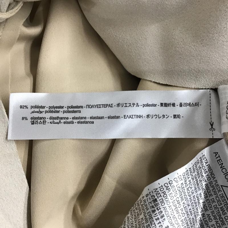 ザラ ZARA カーディガン 長袖 3046 020 710 フェイクスウェードジャケット L 無地 ベージュ / ベージュ / レディース USED 古着 中古 10104043
