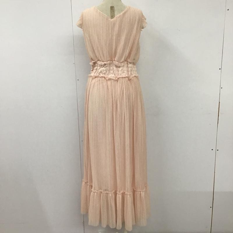 ジェラートピケ gelato pique ワンピース ロングスカート PWC0185373 プリーツチュールロングドレス ノースリーブ FREE ドット 桃 / ピンク / レディース USED 古着 中古 10104044