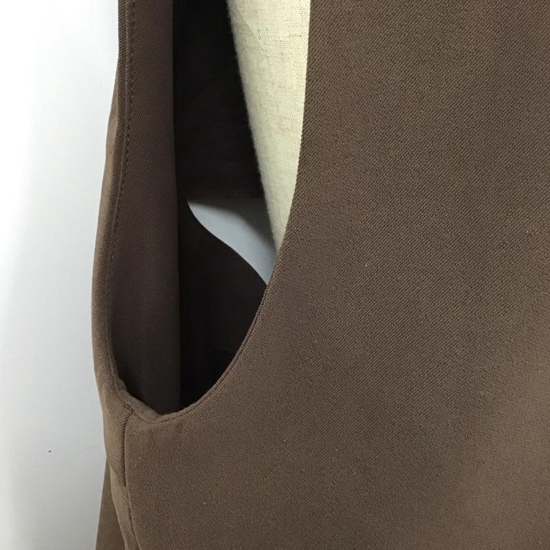 ジーナシス JEANASIS ベスト ベスト JS071460CF 襟付き ジレ バックデザイン FREE 無地 茶 / ブラウン / レディース USED 古着 中古 10104047