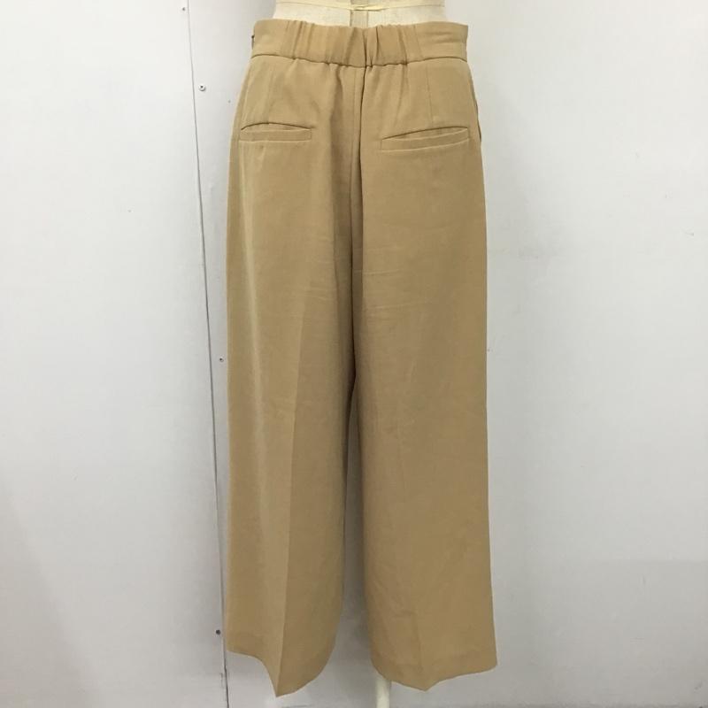 ユナイテッドアローズグリーンレーベルリラクシング UNITED ARROWS green label relaxing ボトムス ボトムス 3514-199-1407 ワイドパンツ クロップド丈 タック入り 40 無地 ベージュ / ベージュ /  レディース USED 古着 中古 10104054