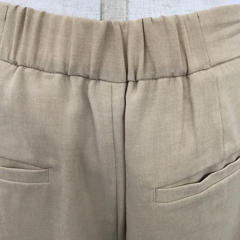 ユナイテッドアローズグリーンレーベルリラクシング UNITED ARROWS green label relaxing ボトムス ボトムス 3514-199-1407 ワイドパンツ クロップド丈 タック入り 40 無地 ベージュ / ベージュ /  レディース USED 古着 中古 10104054