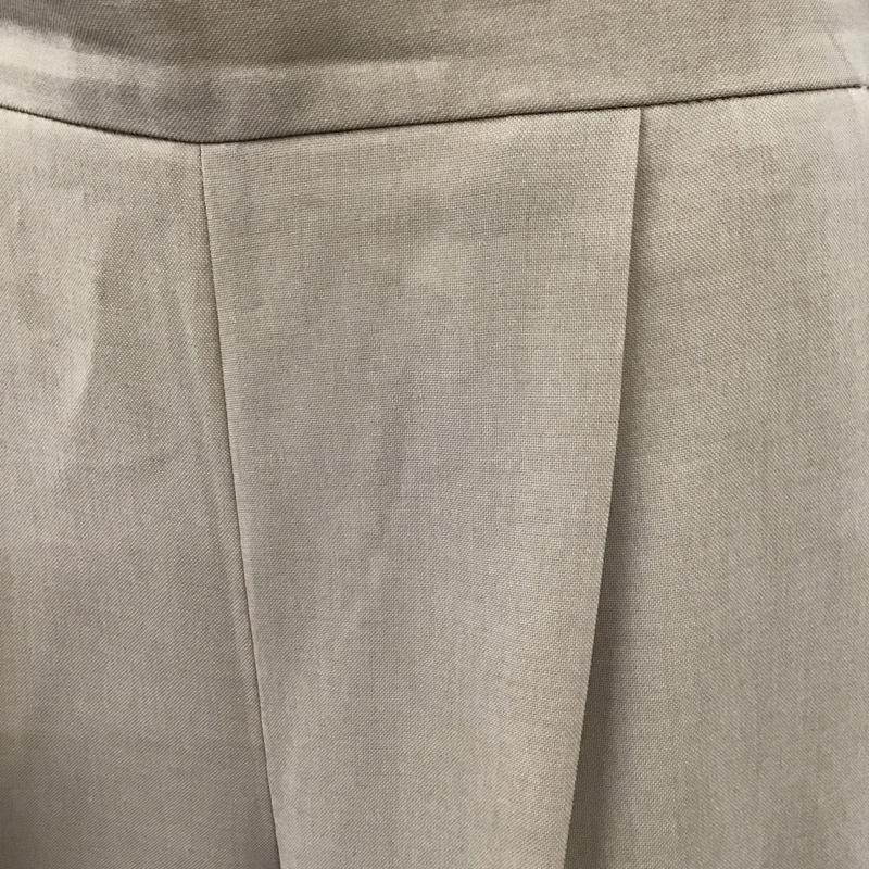 ユナイテッドアローズグリーンレーベルリラクシング UNITED ARROWS green label relaxing ボトムス ボトムス 3514-199-1407 ワイドパンツ クロップド丈 タック入り 40 無地 ベージュ / ベージュ /  レディース USED 古着 中古 10104054