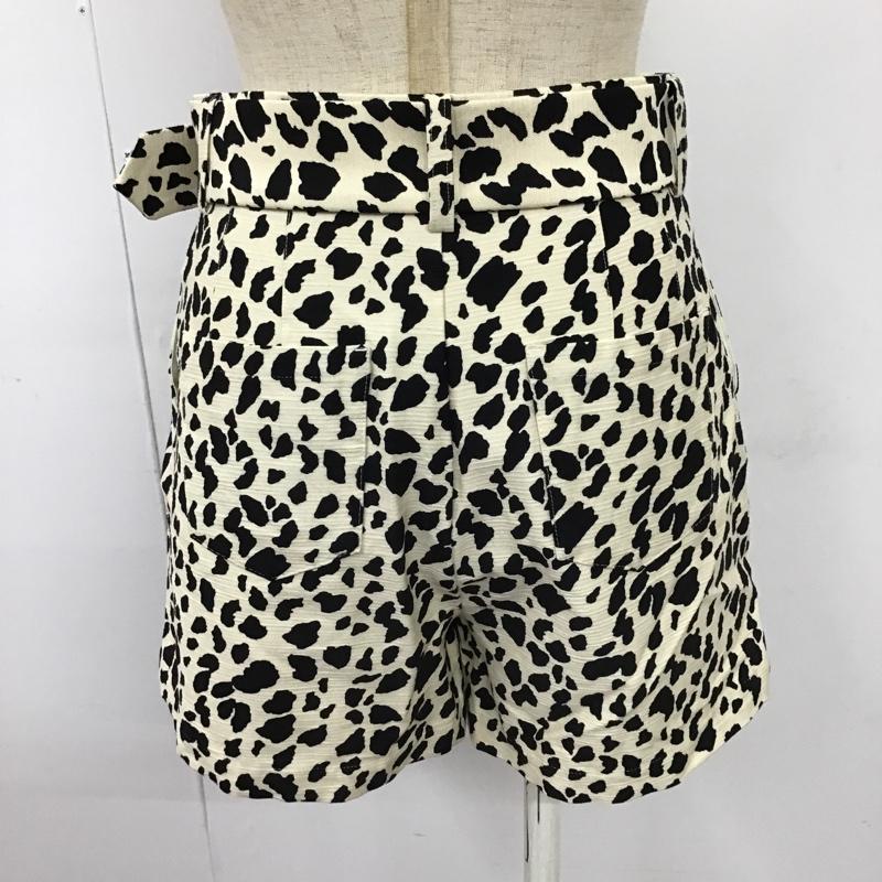 スライ SLY パンツ ショートパンツ 030EAH31-0550 ベルト付き ハイウエスト フレア 1 ヒョウ柄・レオパード柄 黒 / ブラック / X アイボリー / アイボリー /  レディース USED 古着 中古 10104056