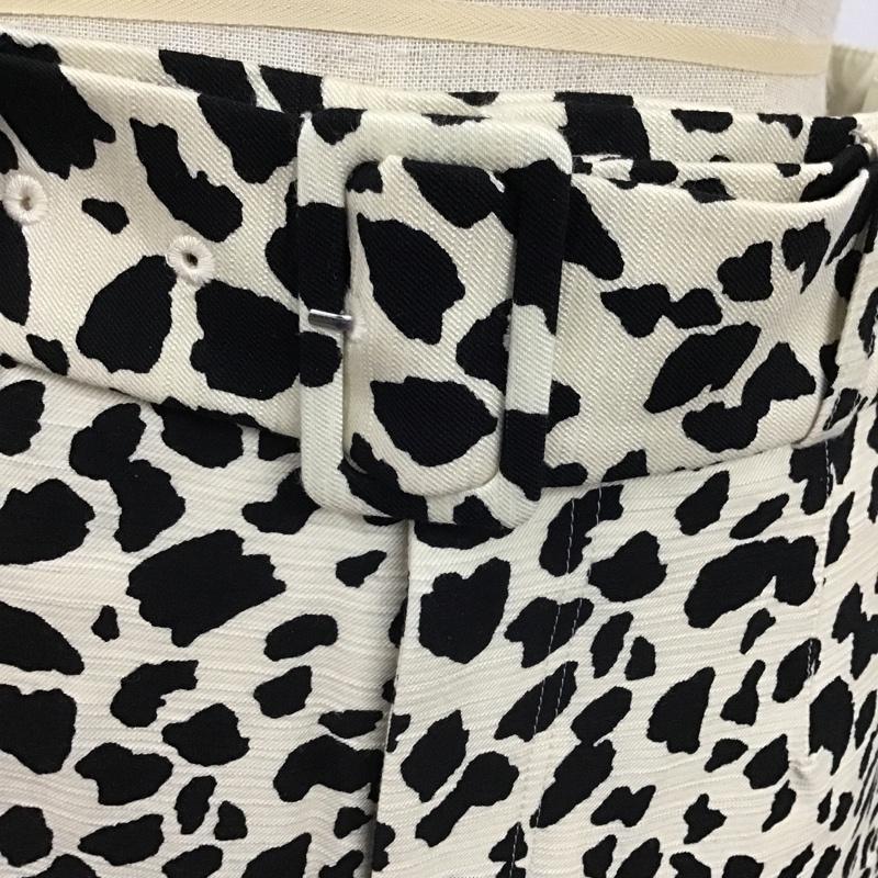 スライ SLY パンツ ショートパンツ 030EAH31-0550 ベルト付き ハイウエスト フレア 1 ヒョウ柄・レオパード柄 黒 / ブラック / X アイボリー / アイボリー /  レディース USED 古着 中古 10104056
