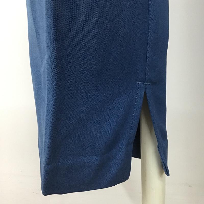 ジーナシス JEANASIS パンツ スラックス JS050519MC 裾スリット テーパードパンツ FREE 無地 青 / ブルー /  レディース USED 古着 中古 10104059