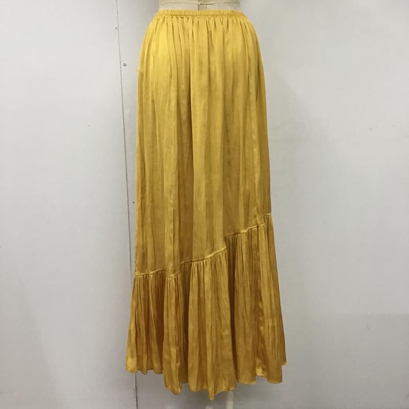 アクアガール aquagirl スカート ロングスカート 129-76001 キャザースカート 38 無地 マスタード / マスタード / レディース USED 古着 中古 10104060