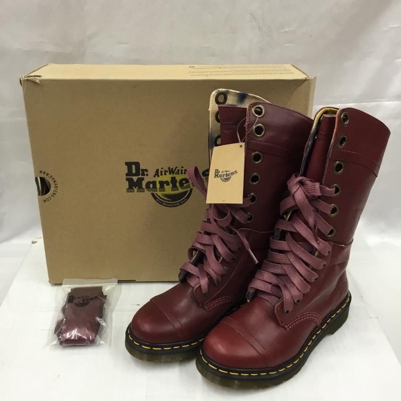 ドクターマーチン Dr.Martens ブーツ 一般 Triumph 1914 W 箱有 チェリーレッド レースアップ UK4 US:6 ロゴ、文字 赤 / レッド / レディース USED 古着 中古 10104067