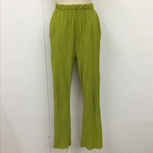 フリークスストア FREAK'S STORE ボトムス ボトムス カジュアルパンツ しわ加工パンツ スリムパンツ ストレッチパンツ FREE 無地 緑 / グリーン /  レディース USED 古着 中古 10104093