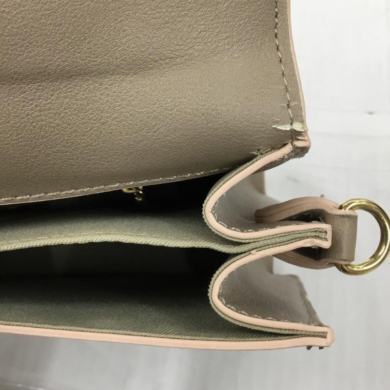 サマンサベガ Samantha Vega ハンドバッグ ハンドバッグ 2WAY ショルダー ロゴ、文字 グレージュ / グレージュ / レディース USED 古着 中古 10104098