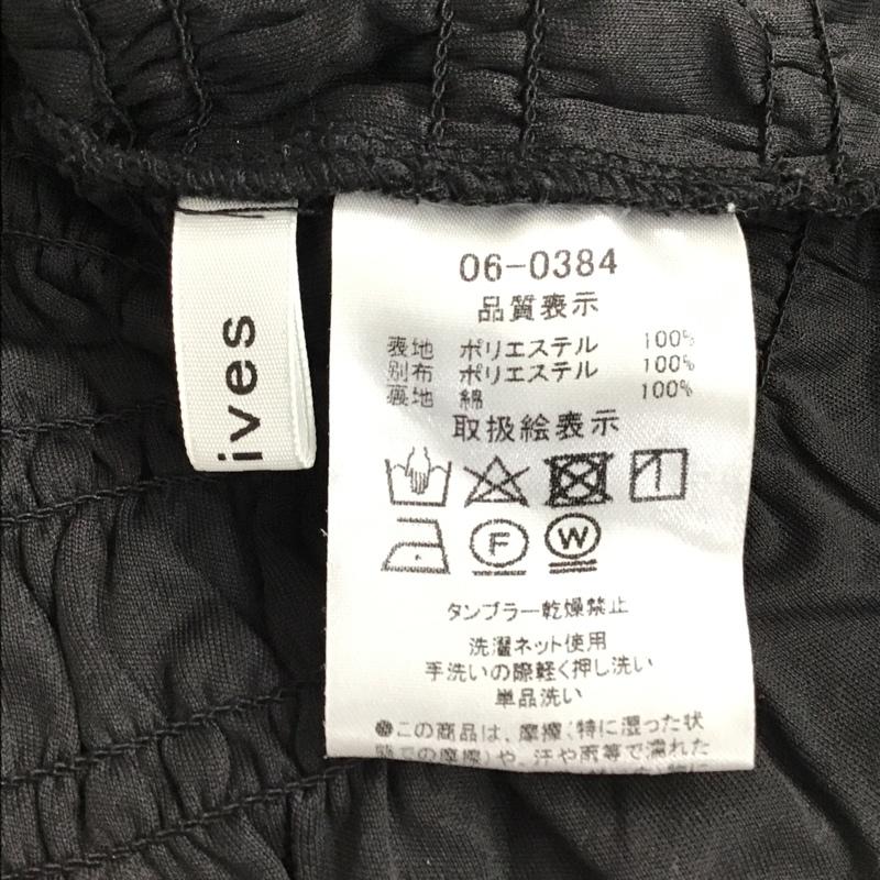 アルシーヴ archives カットソー 半袖 半袖カットソー フリルネックカットソー ショート丈 ワイドネック ノースリーブカットソー 花柄 X 刺繍 黒 / ブラック /  レディース USED 古着 中古 10104100