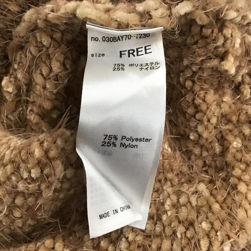 スライ SLY ニット、セーター 長袖 030BAY70-7230 COLORSHAGGYMGTOPS 長袖ニット ショート丈ニットトップス FREE 無地 橙 / オレンジ / レディース USED 古着 中古 10104106