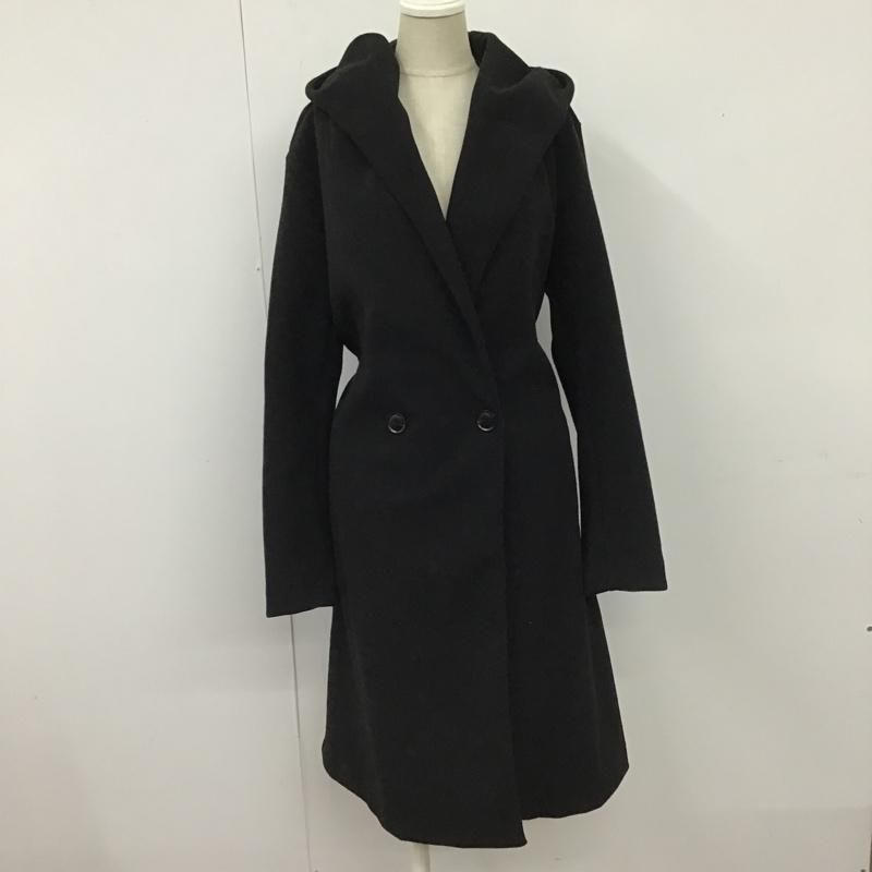 ザラ ZARA コート コート一般 ロングコート ロングジャケット カラージャケット アウター ダッフルコート M 無地 黒 / ブラック / レディース USED 古着 中古 10104107