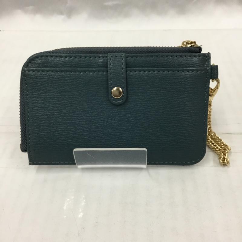 ジル バイ ジルスチュアート JILL by JILLSTUART カードケース カードケース WEEKDAYCOLLECTION リボン L字ファスナー パスケース ロゴ、文字 緑 / グリーン / レディース USED 古着 中古 10104108