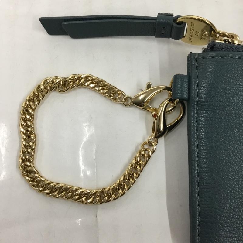 ジル バイ ジルスチュアート JILL by JILLSTUART カードケース カードケース WEEKDAYCOLLECTION リボン L字ファスナー パスケース ロゴ、文字 緑 / グリーン / レディース USED 古着 中古 10104108