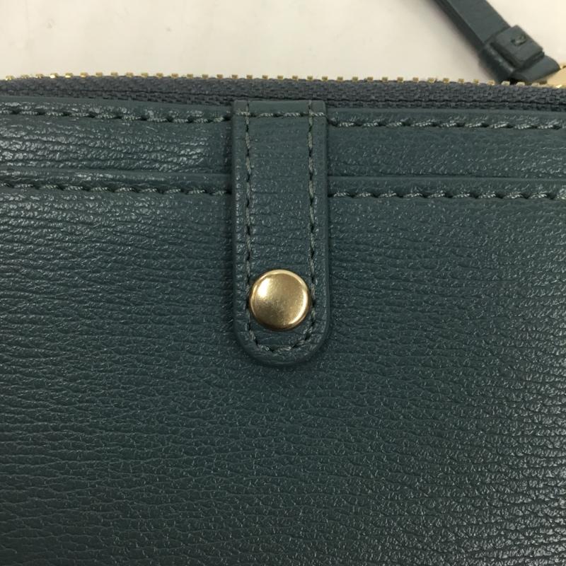 ジル バイ ジルスチュアート JILL by JILLSTUART カードケース カードケース WEEKDAYCOLLECTION リボン L字ファスナー パスケース ロゴ、文字 緑 / グリーン / レディース USED 古着 中古 10104108
