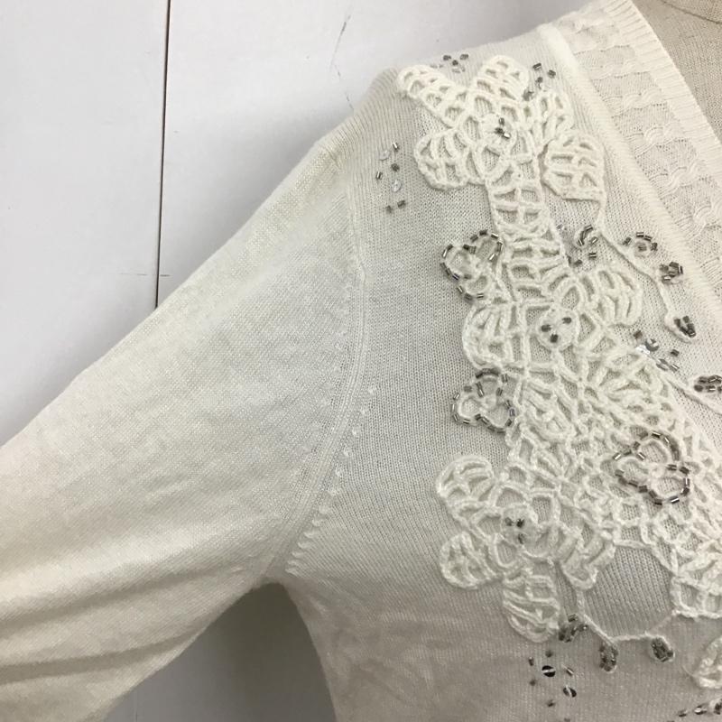 ブルックス ブラザーズ BROOKS BROTHERS ニット、セーター 長袖 S 無地 白 / ホワイト / レディース USED 古着 中古 10104109
