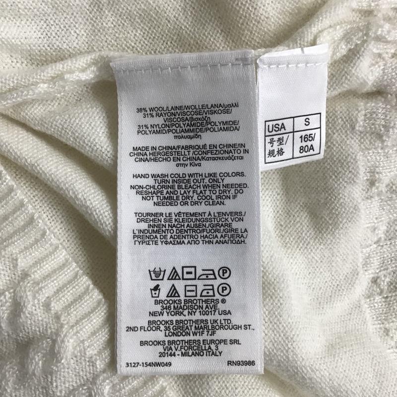ブルックス ブラザーズ BROOKS BROTHERS ニット、セーター 長袖 S 無地 白 / ホワイト / レディース USED 古着 中古 10104109