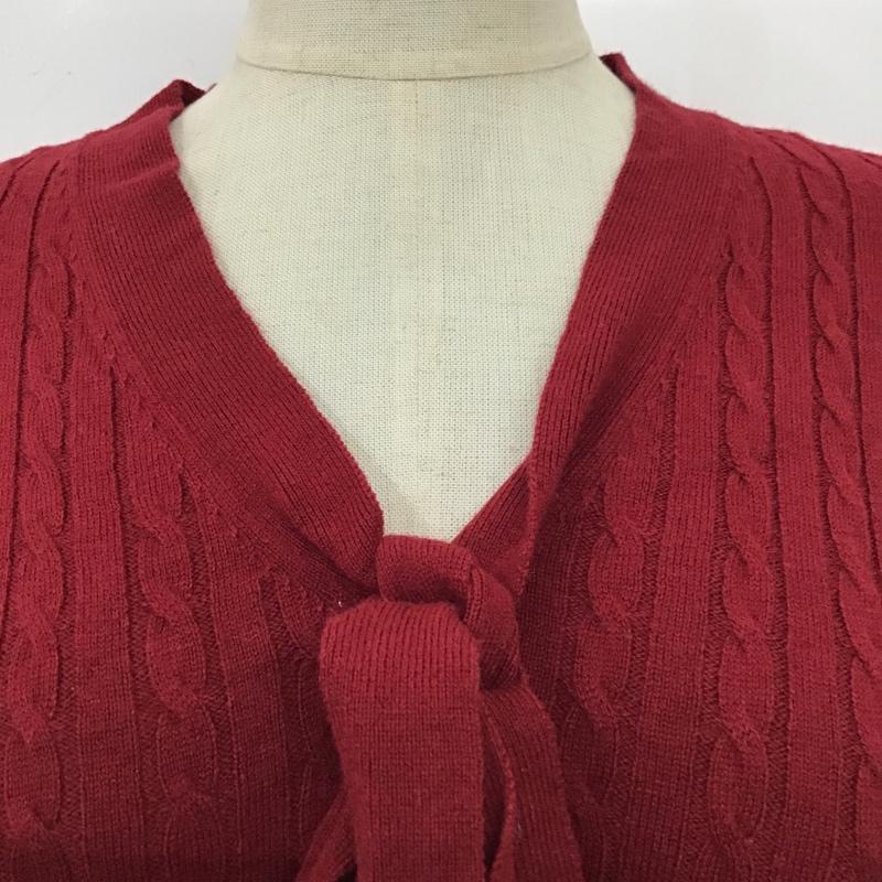 ブルックス ブラザーズ BROOKS BROTHERS ニット、セーター 長袖 S 無地 赤 / レッド / レディース USED 古着 中古 10104111