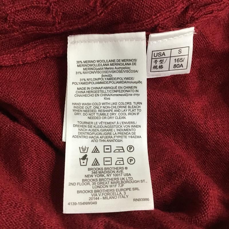 ブルックス ブラザーズ BROOKS BROTHERS ニット、セーター 長袖 S 無地 赤 / レッド / レディース USED 古着 中古 10104111
