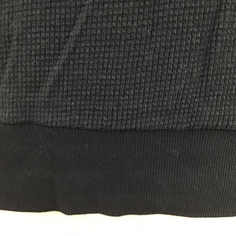 グリーンレーベルリラクシング green label relaxing カットソー 長袖 3612-175-1825 CFCワッフルモックネック9分袖カットソー クルーネックカットソー 長袖カットソー 無地 黒 / ブラック /  レディース USED 古着 中古 10104113