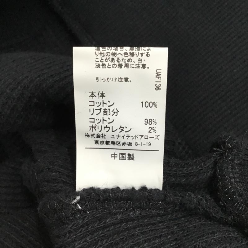 グリーンレーベルリラクシング green label relaxing カットソー 長袖 3612-175-1825 CFCワッフルモックネック9分袖カットソー クルーネックカットソー 長袖カットソー 無地 黒 / ブラック /  レディース USED 古着 中古 10104113