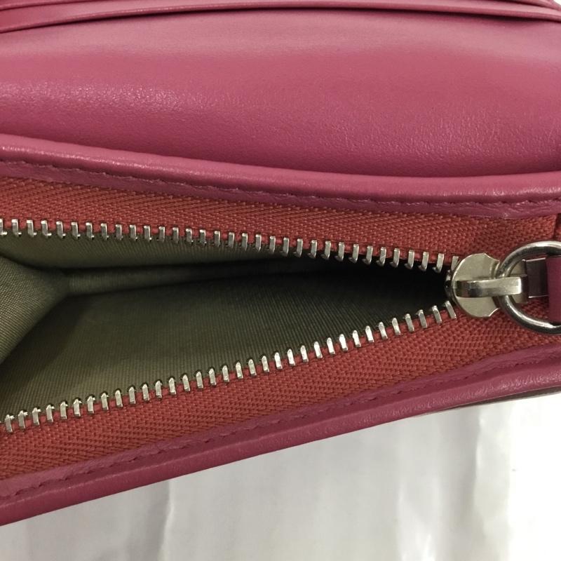 ジミーチュウ JIMMY CHOO 財布 コンパクト財布 HANNE PKR 112274 箱有 二つ折り ロゴ、文字 桃 / ピンク / レディース USED 古着 中古 10104114