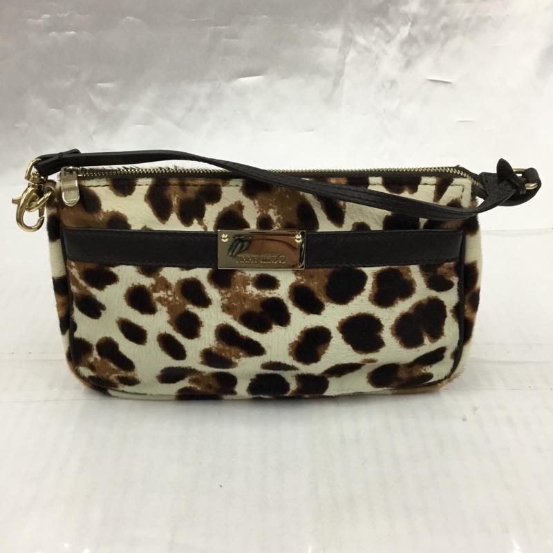 ジミーチュウ JIMMY CHOO ハンドバッグ ハンドバッグ ハラコ 箱有 ロゴ アニマル柄 茶 / ブラウン / X ベージュ / ベージュ / レディース USED 古着 中古 10104120