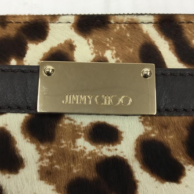 ジミーチュウ JIMMY CHOO ハンドバッグ ハンドバッグ ハラコ 箱有 ロゴ アニマル柄 茶 / ブラウン / X ベージュ / ベージュ / レディース USED 古着 中古 10104120