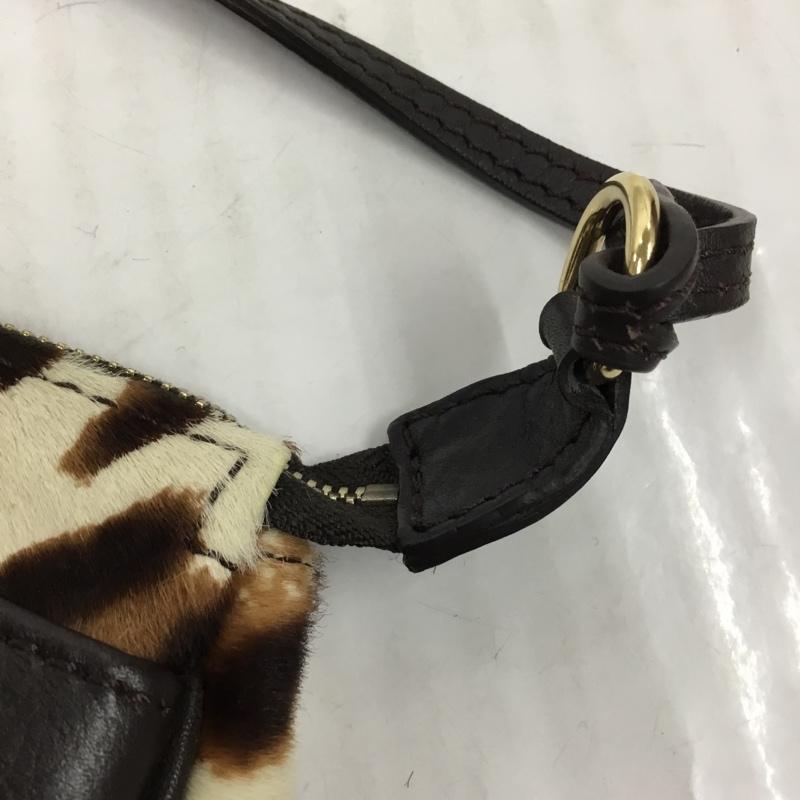 ジミーチュウ JIMMY CHOO ハンドバッグ ハンドバッグ ハラコ 箱有 ロゴ アニマル柄 茶 / ブラウン / X ベージュ / ベージュ / レディース USED 古着 中古 10104120