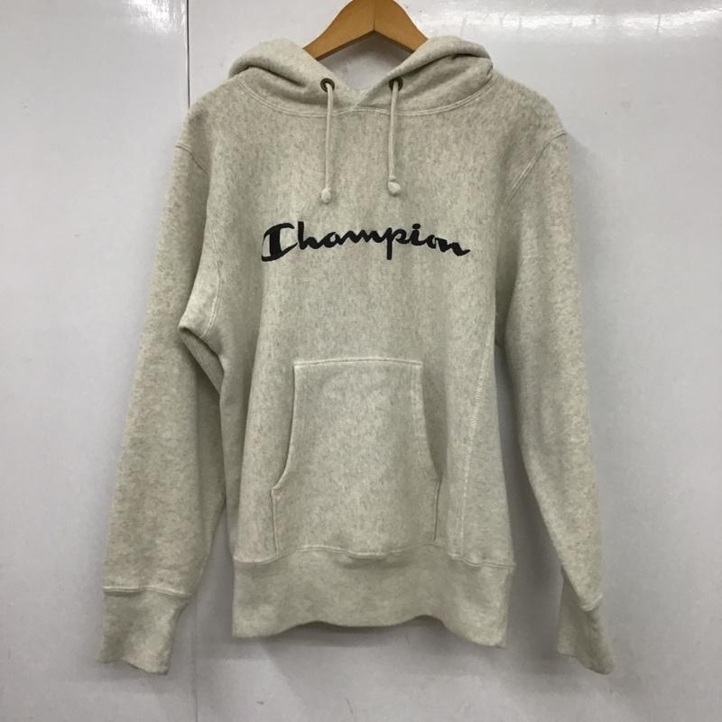 チャンピオン Champion パーカー 長袖 C3-L107 リバースウィーブスウェットパーカー 長袖パーカー スウェット M ロゴ、文字 灰 / グレー / メンズ USED 古着 中古 10104125