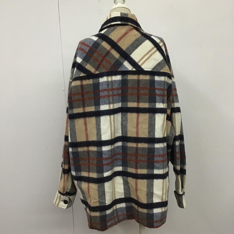 ザラ ZARA ジャケット、上着 ジャンパー、ブルゾン チェックジャケット カラーカジュアルジャケット オーバーサイズ アウター L チェック マルチカラー / マルチカラー / レディース USED 古着 中古 10104131