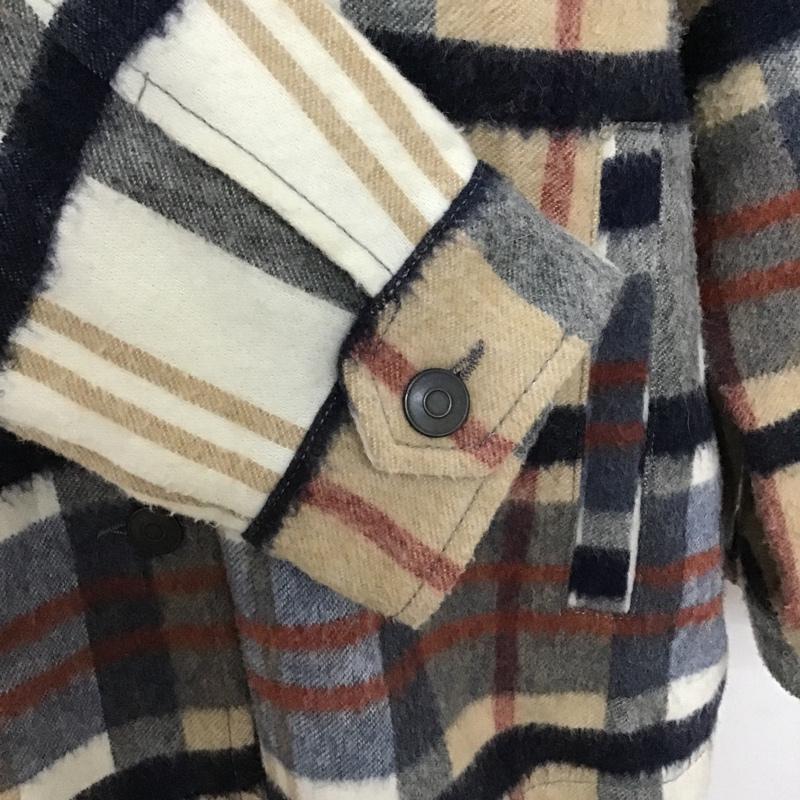 ザラ ZARA ジャケット、上着 ジャンパー、ブルゾン チェックジャケット カラーカジュアルジャケット オーバーサイズ アウター L チェック マルチカラー / マルチカラー / レディース USED 古着 中古 10104131