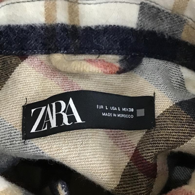 ザラ ZARA ジャケット、上着 ジャンパー、ブルゾン チェックジャケット カラーカジュアルジャケット オーバーサイズ アウター L チェック マルチカラー / マルチカラー / レディース USED 古着 中古 10104131