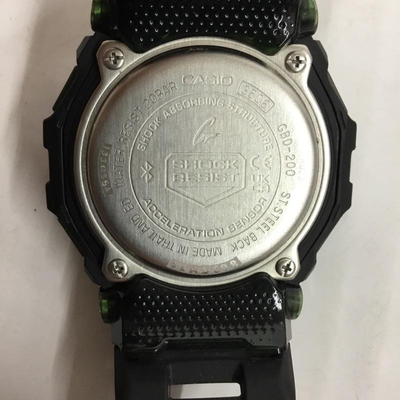 ジーショック G-SHOCK 腕時計 デジタル GBD-200UU Bluetooth 箱有 ロゴ、文字 黒 / ブラック / メンズ USED 古着 中古 10104138