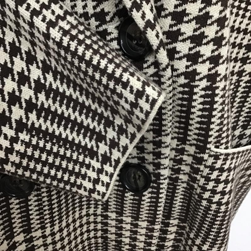 ザラ ZARA ジャケット、上着 ジャンパー、ブルゾン ニットジャケット アウター オーバーサイズジャケット S 千鳥格子 ベージュ / ベージュ / X 茶 / ブラウン / レディース USED 古着 中古 10104139
