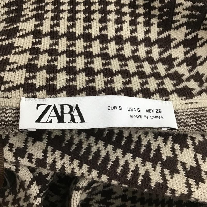 ザラ ZARA ジャケット、上着 ジャンパー、ブルゾン ニットジャケット アウター オーバーサイズジャケット S 千鳥格子 ベージュ / ベージュ / X 茶 / ブラウン / レディース USED 古着 中古 10104139