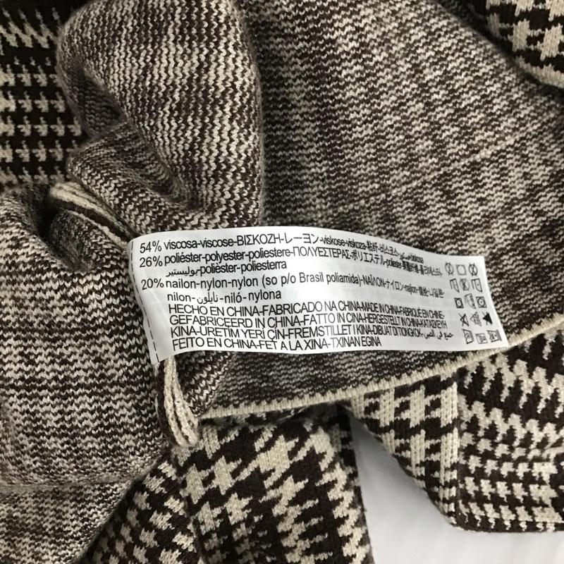 ザラ ZARA ジャケット、上着 ジャンパー、ブルゾン ニットジャケット アウター オーバーサイズジャケット S 千鳥格子 ベージュ / ベージュ / X 茶 / ブラウン / レディース USED 古着 中古 10104139