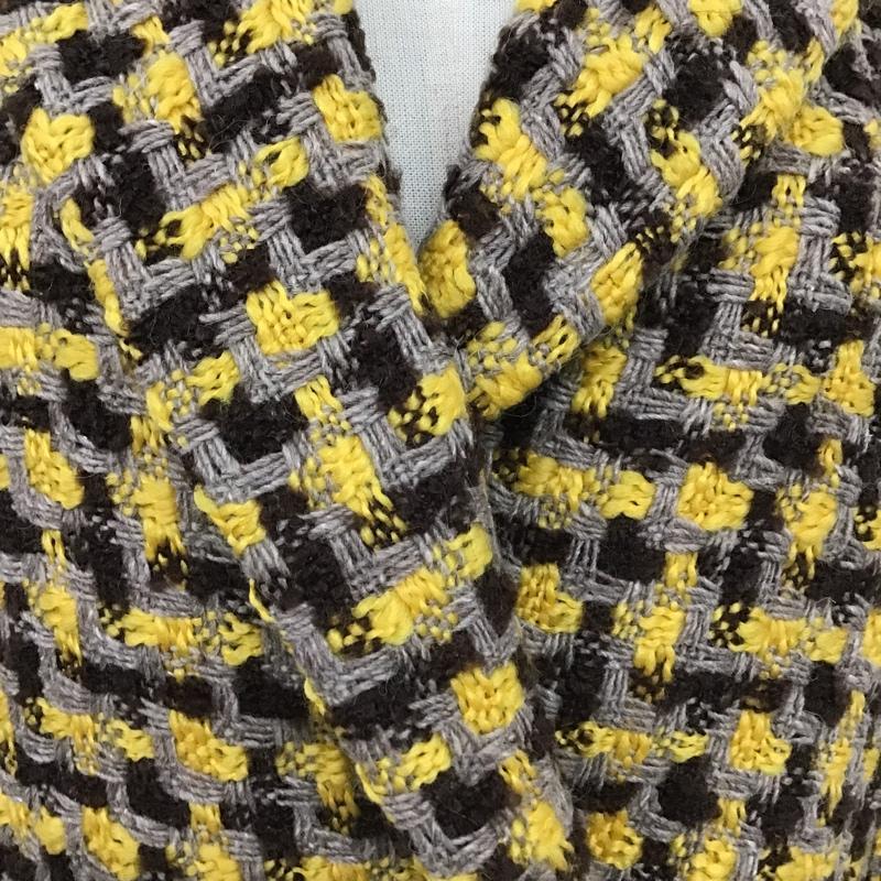 ザラ ZARA ジャケット、上着 ジャケット、ブレザー ロングジャケット カジュアルジャケット アウター ロングコート XS 総柄 X チェック 茶 / ブラウン / X 黄 / イエロー / X ベージュ / ベージュ / レディース USED 古着 中古 10104146