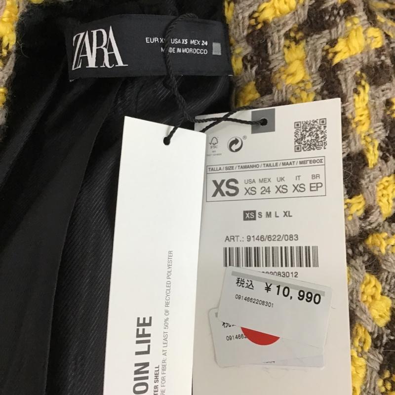 ザラ ZARA ジャケット、上着 ジャケット、ブレザー ロングジャケット カジュアルジャケット アウター ロングコート XS 総柄 X チェック 茶 / ブラウン / X 黄 / イエロー / X ベージュ / ベージュ / レディース USED 古着 中古 10104146