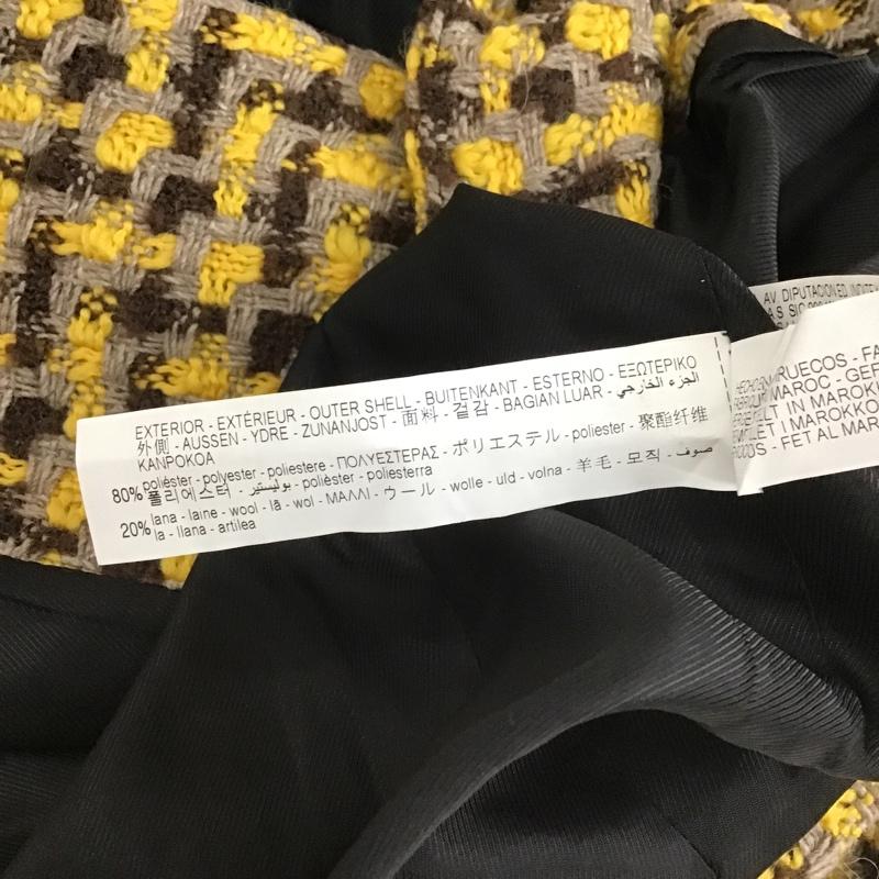 ザラ ZARA ジャケット、上着 ジャケット、ブレザー ロングジャケット カジュアルジャケット アウター ロングコート XS 総柄 X チェック 茶 / ブラウン / X 黄 / イエロー / X ベージュ / ベージュ / レディース USED 古着 中古 10104146